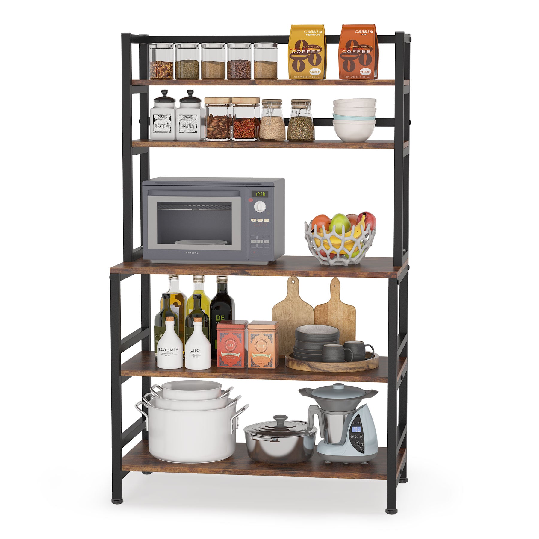 Bakers Rack with Hutch, Microwave Oven Stand